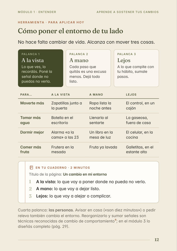 Página interior: cómo poner el entorno de tu lado
